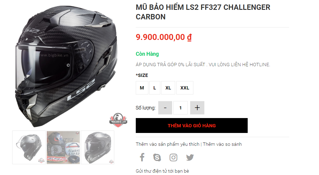 Shop bao ho mo to Bigbike diem den uy tin cua Biker tai trung tam Sai Gon - 7
