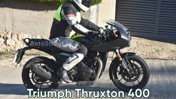 Triumph Thruxton 400 lo dien khi dang chay thu nghiem tren duong pho - 4