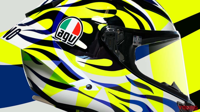 Gioi thieu AGV Pista GP RR tai tao mau sac duoc Rossi su dung trong cuoc dua GT 2023
