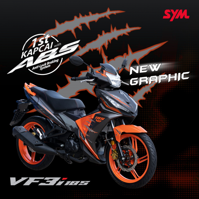 SYM VF3i 185 the the thu 3 khien Winner Exciter khiep so