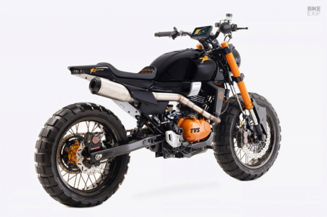 TVS RONIN do phong cach Scrambler sac net cua SMOKED GARAGE - 6