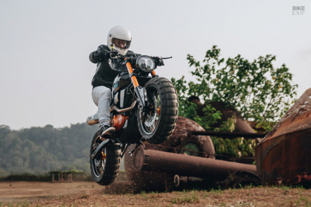 TVS RONIN do phong cach Scrambler sac net cua SMOKED GARAGE - 8