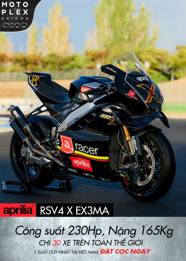 Aprilia RSV4 X Ex3ma gia 31 ty dong tai Viet Nam va chi co 1 suat duy nhat AE nhanh tay nao