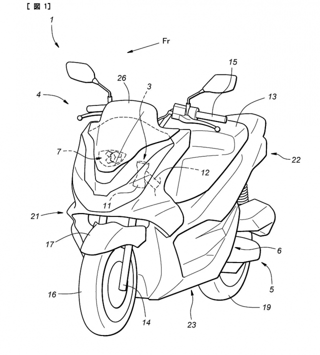 Ro ri he thong an toan moi cua Honda Radar Reflector duoc mo phong tren mau PCX moi - 6